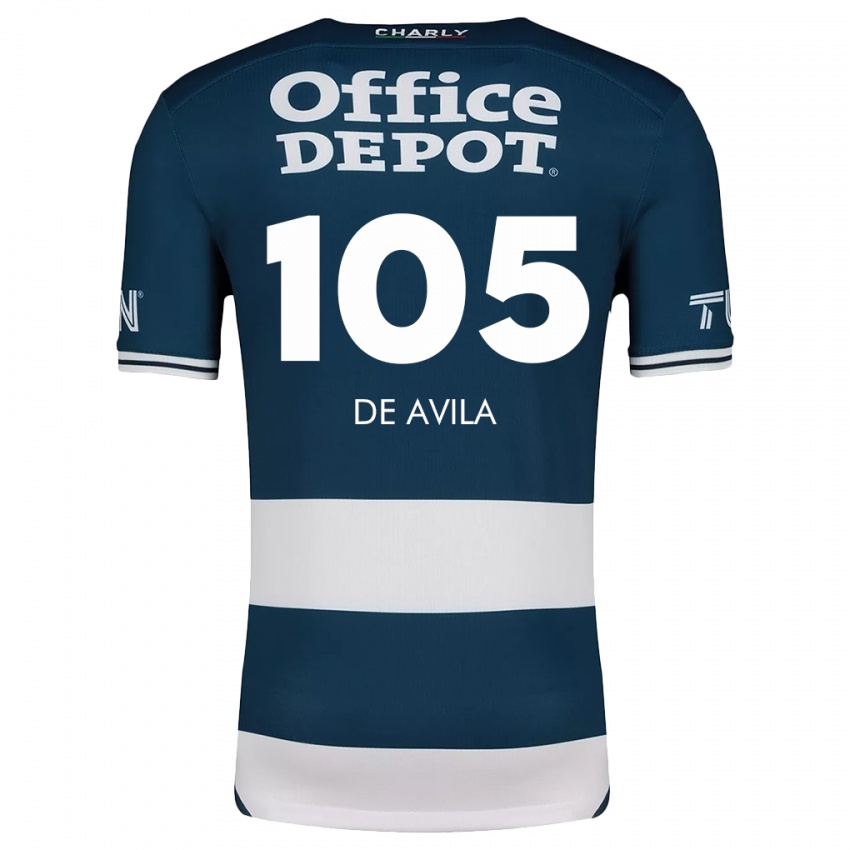 Kinder José De Ávila #105 Blau Weiss Heimtrikot Trikot 2024/25 T-Shirt