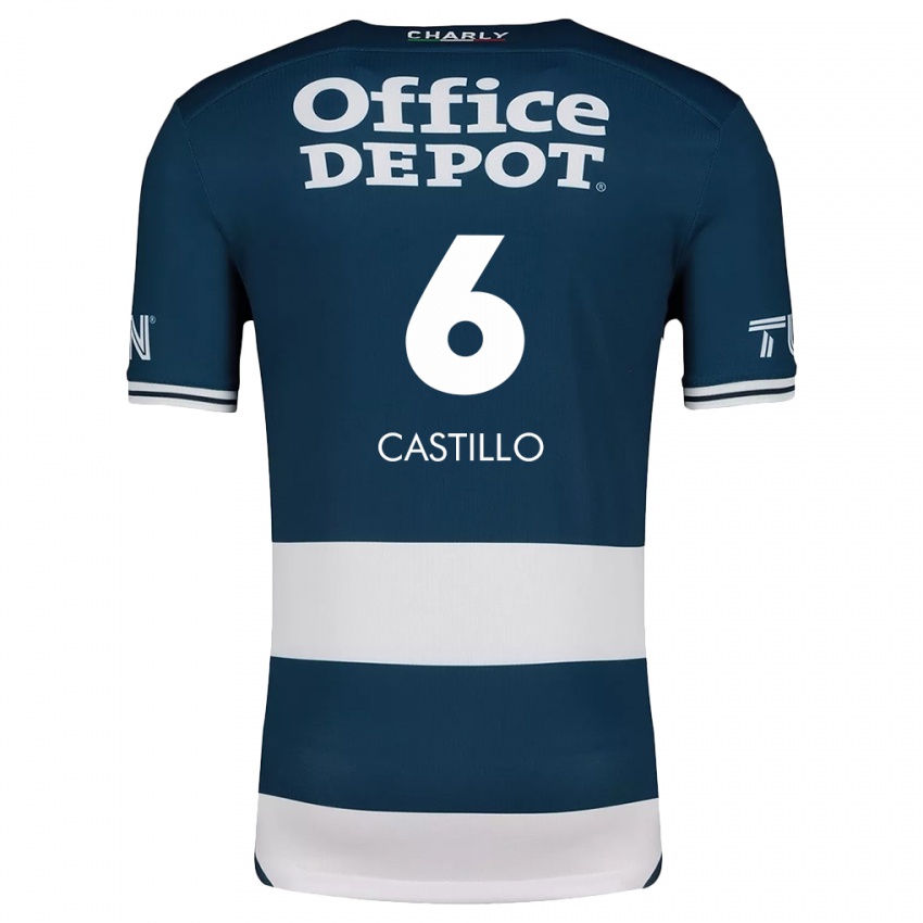 Kinder Byron Castillo #6 Blau Weiss Heimtrikot Trikot 2024/25 T-Shirt