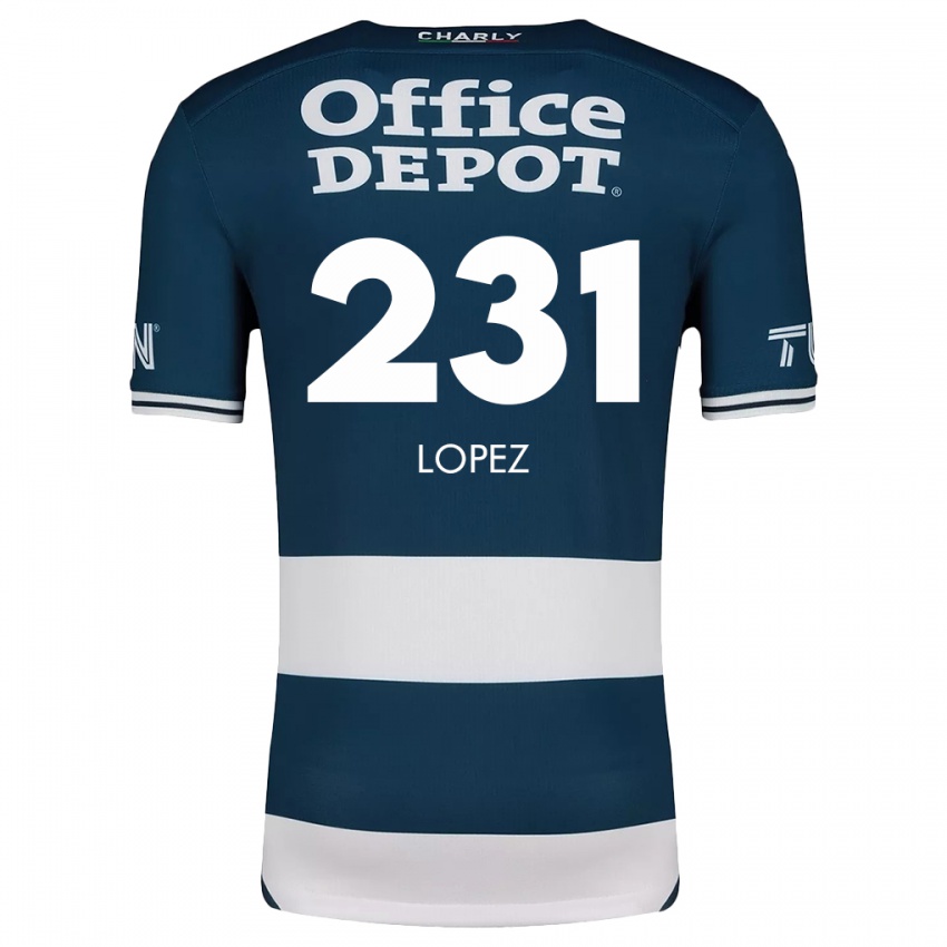 Kinder Víctor López #231 Blau Weiss Heimtrikot Trikot 2024/25 T-Shirt