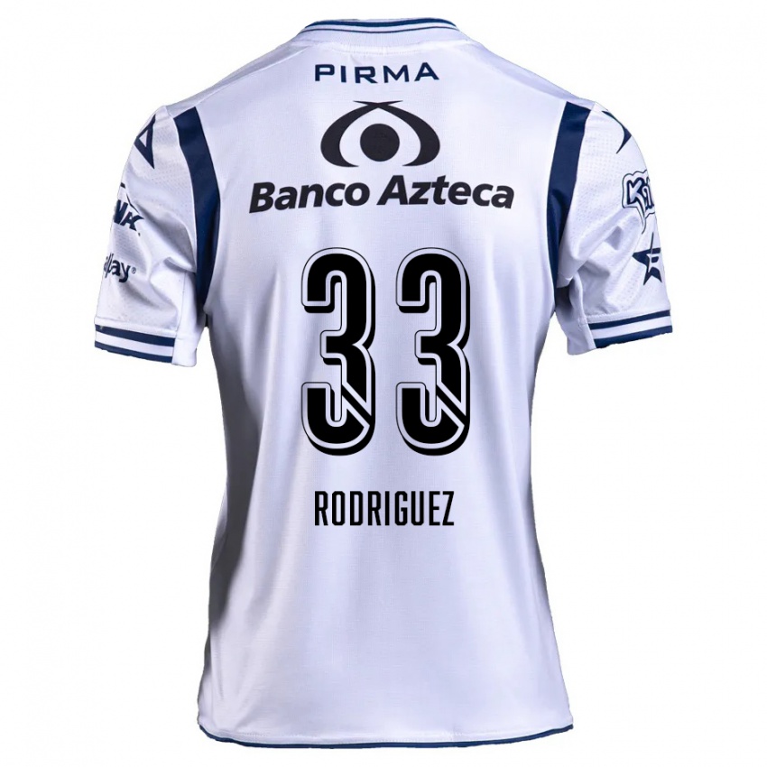 Kinder Jorge Rodríguez #33 Weiß Marineblau Heimtrikot Trikot 2024/25 T-Shirt