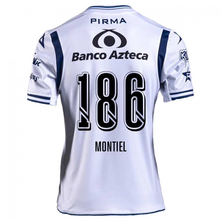 Kinder Santiago Montiel #186 Weiß Marineblau Heimtrikot Trikot 2024/25 T-Shirt