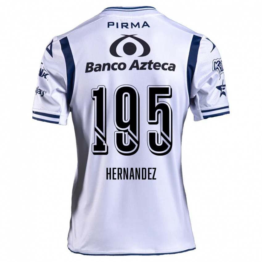 Kinder Daniel Hernández #195 Weiß Marineblau Heimtrikot Trikot 2024/25 T-Shirt