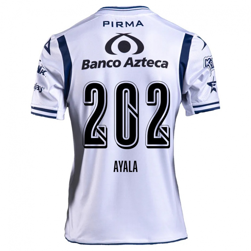 Kinder Diego Ayala #202 Weiß Marineblau Heimtrikot Trikot 2024/25 T-Shirt