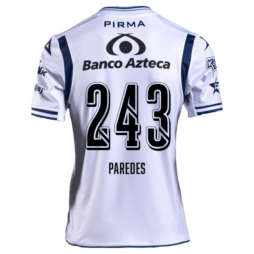 Kinder Iker Paredes #243 Weiß Marineblau Heimtrikot Trikot 2024/25 T-Shirt