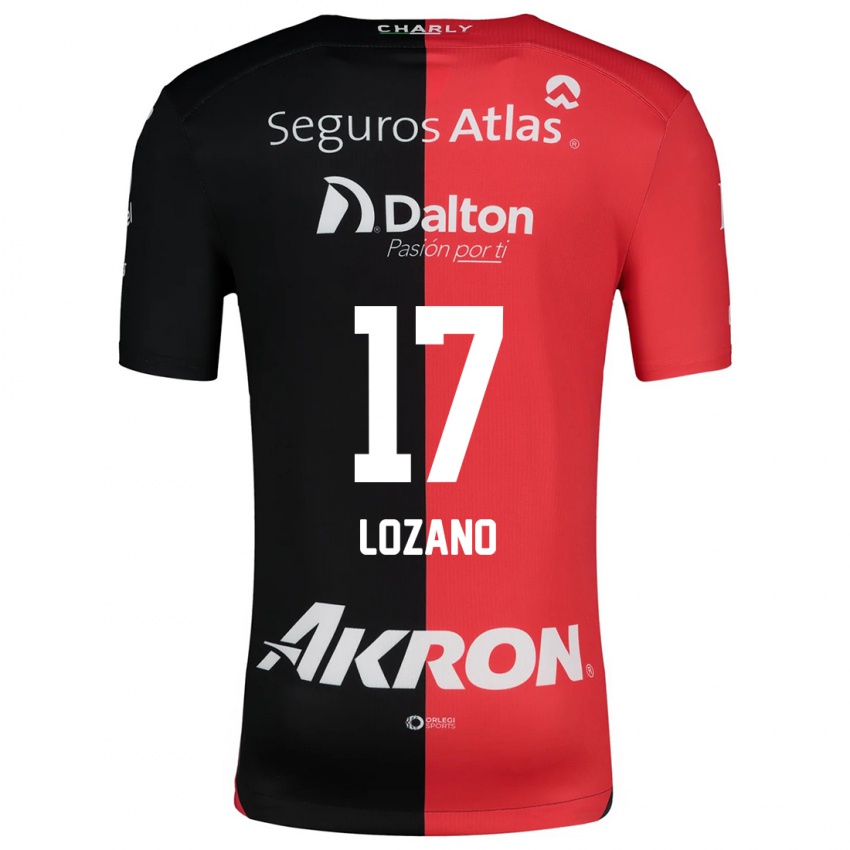 Kinder José Lozano #17 Rot Schwarz Heimtrikot Trikot 2024/25 T-Shirt