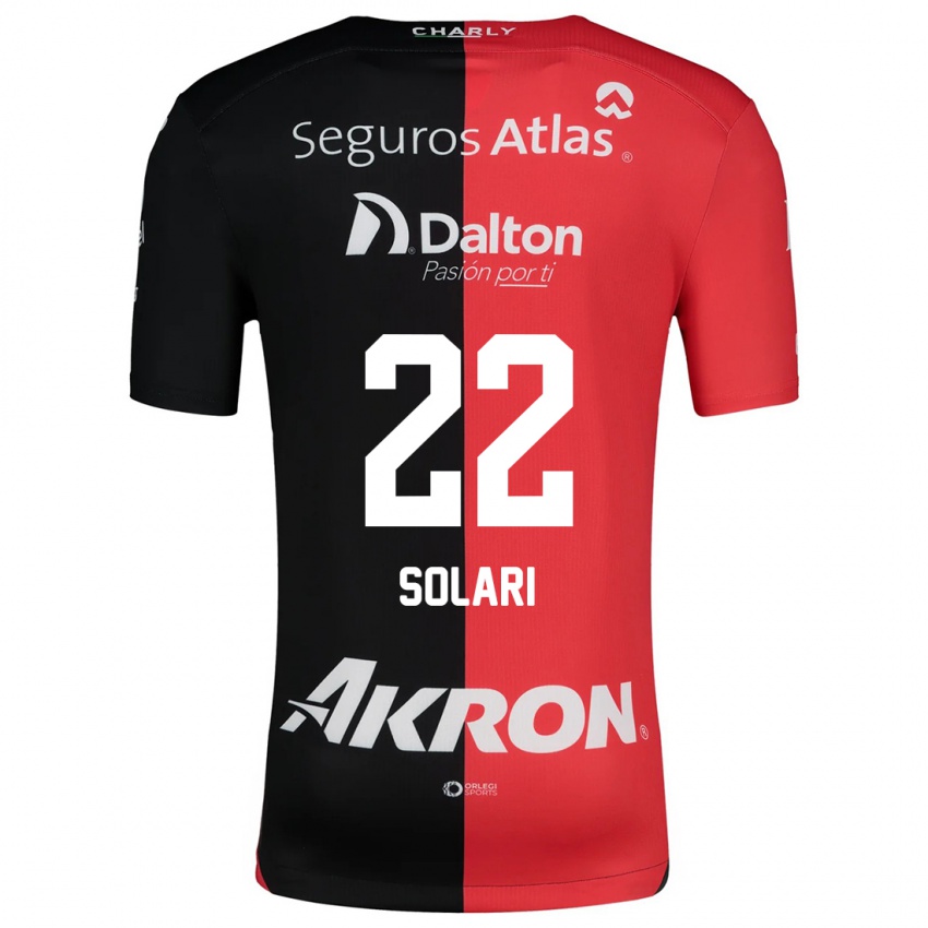 Kinder Augusto Solari #22 Rot Schwarz Heimtrikot Trikot 2024/25 T-Shirt