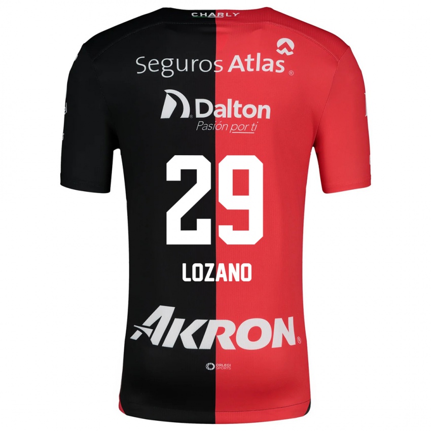 Kinder Brian Lozano #29 Rot Schwarz Heimtrikot Trikot 2024/25 T-Shirt