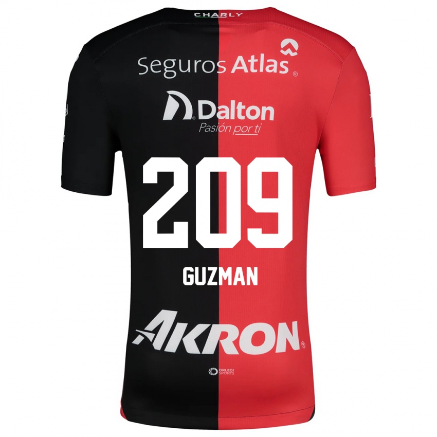 Kinder Jorge Guzmán #209 Rot Schwarz Heimtrikot Trikot 2024/25 T-Shirt