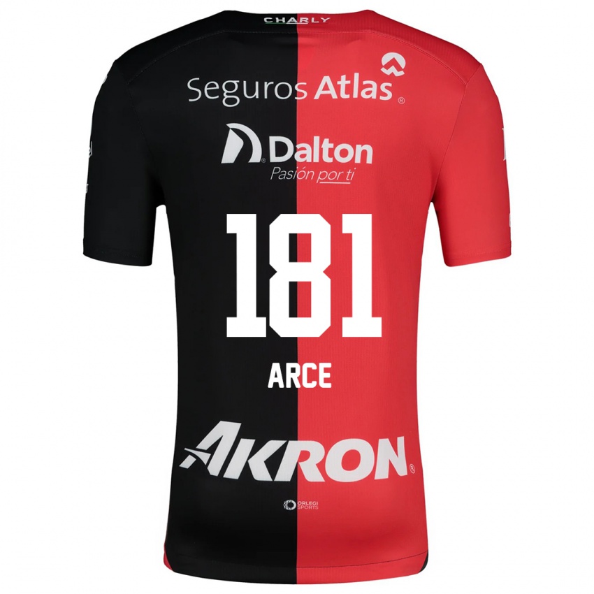 Kinder Edson Arce #181 Rot Schwarz Heimtrikot Trikot 2024/25 T-Shirt