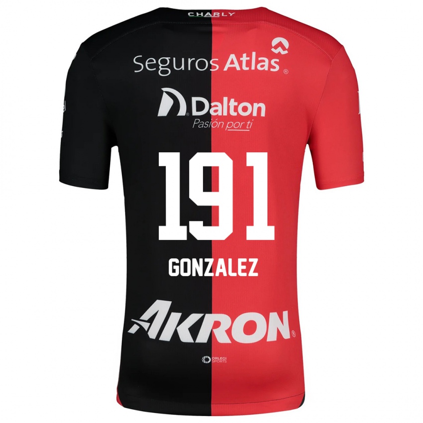 Kinder Juan González #191 Rot Schwarz Heimtrikot Trikot 2024/25 T-Shirt