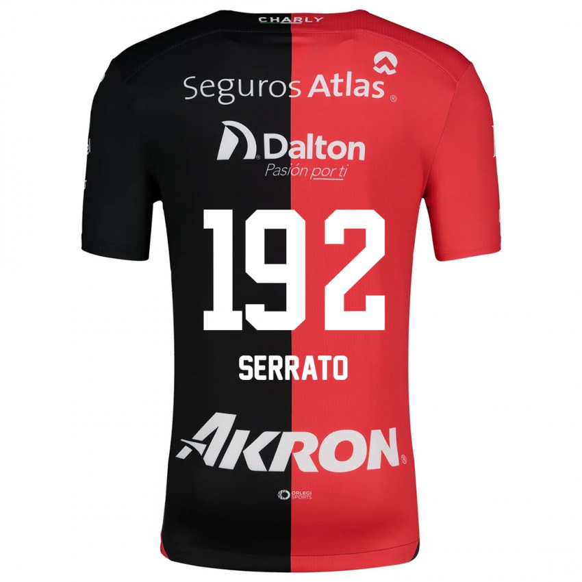 Kinder Jesús Serrato #192 Rot Schwarz Heimtrikot Trikot 2024/25 T-Shirt