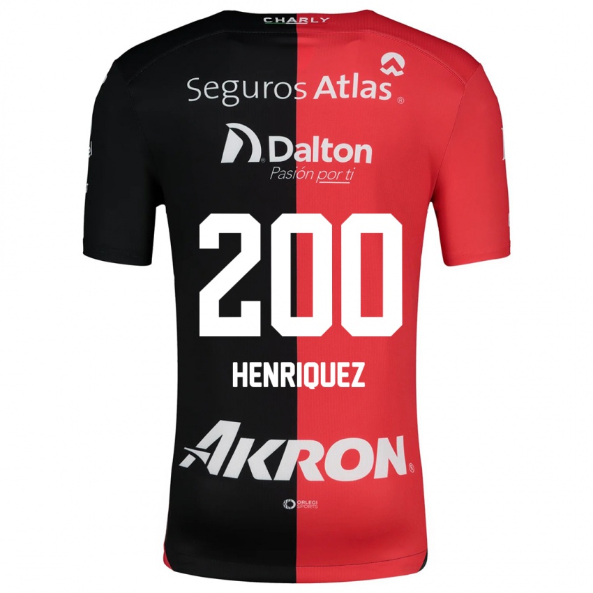 Kinder Carlos Henríquez #200 Rot Schwarz Heimtrikot Trikot 2024/25 T-Shirt