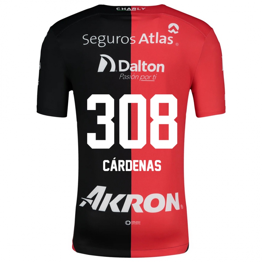 Kinder Rodrigo Cárdenas #308 Rot Schwarz Heimtrikot Trikot 2024/25 T-Shirt