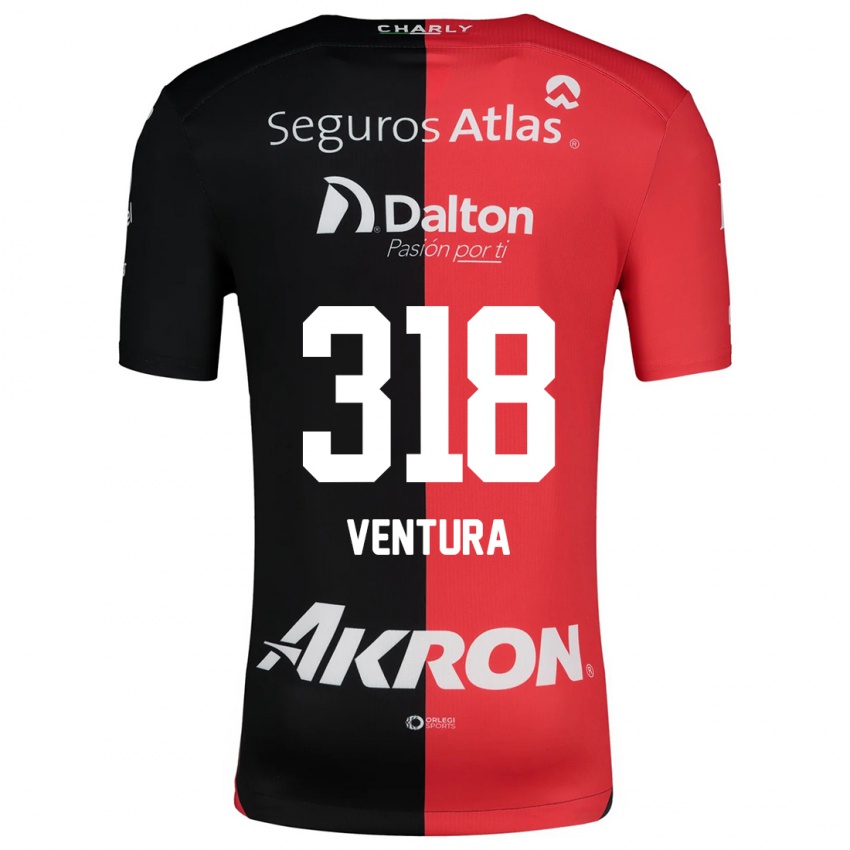 Kinder Lissandro Ventura #318 Rot Schwarz Heimtrikot Trikot 2024/25 T-Shirt