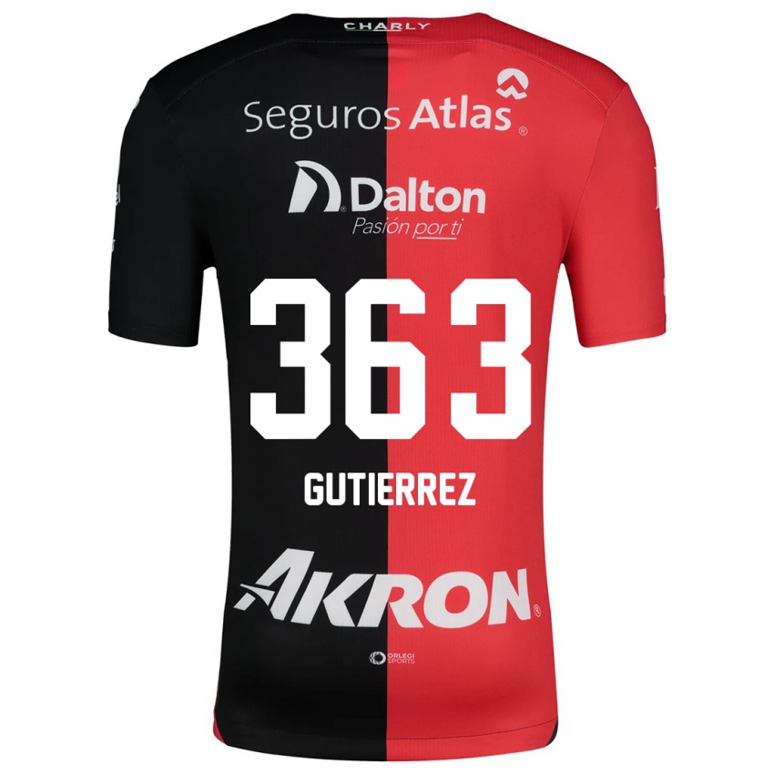 Kinder Orlando Gutiérrez #363 Rot Schwarz Heimtrikot Trikot 2024/25 T-Shirt