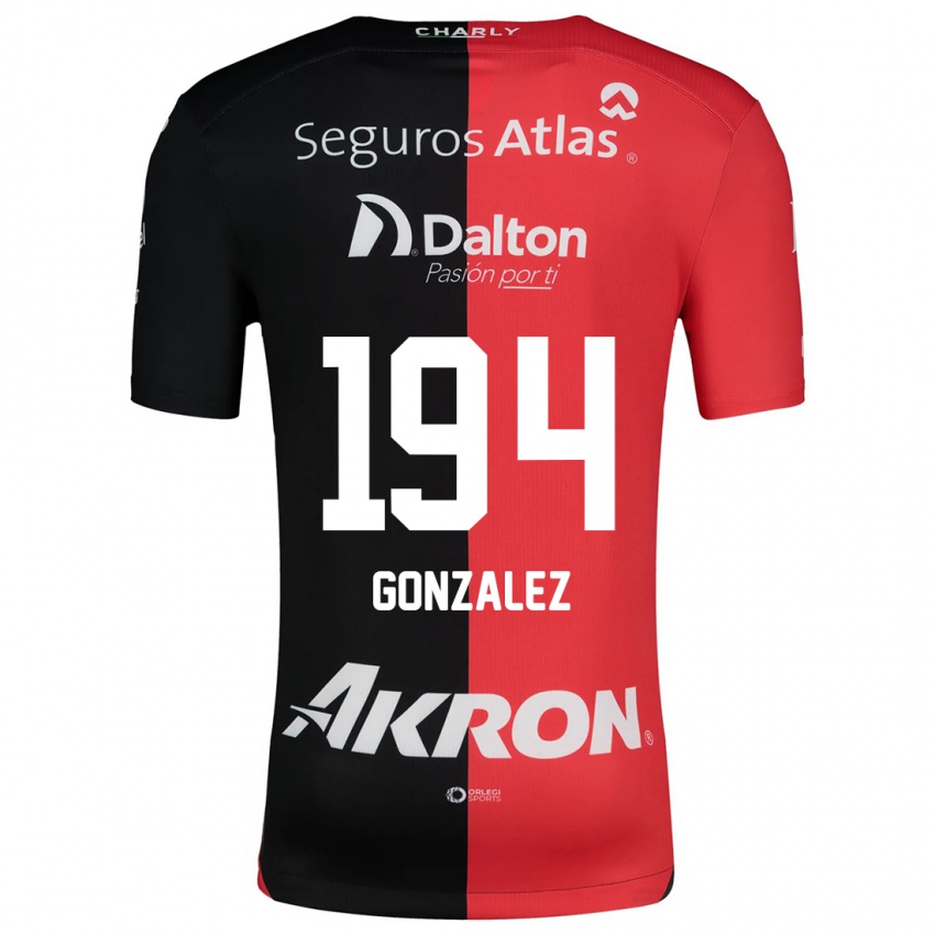 Kinder Andrés González #194 Rot Schwarz Heimtrikot Trikot 2024/25 T-Shirt