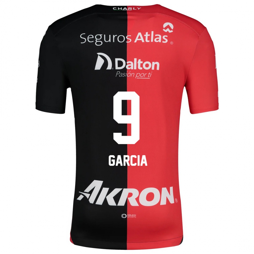 Kinder Marcia García #9 Rot Schwarz Heimtrikot Trikot 2024/25 T-Shirt