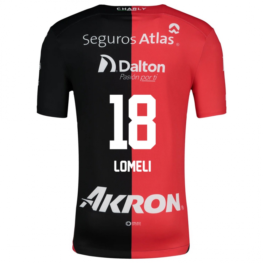 Kinder Alejandra Lomelí #18 Rot Schwarz Heimtrikot Trikot 2024/25 T-Shirt