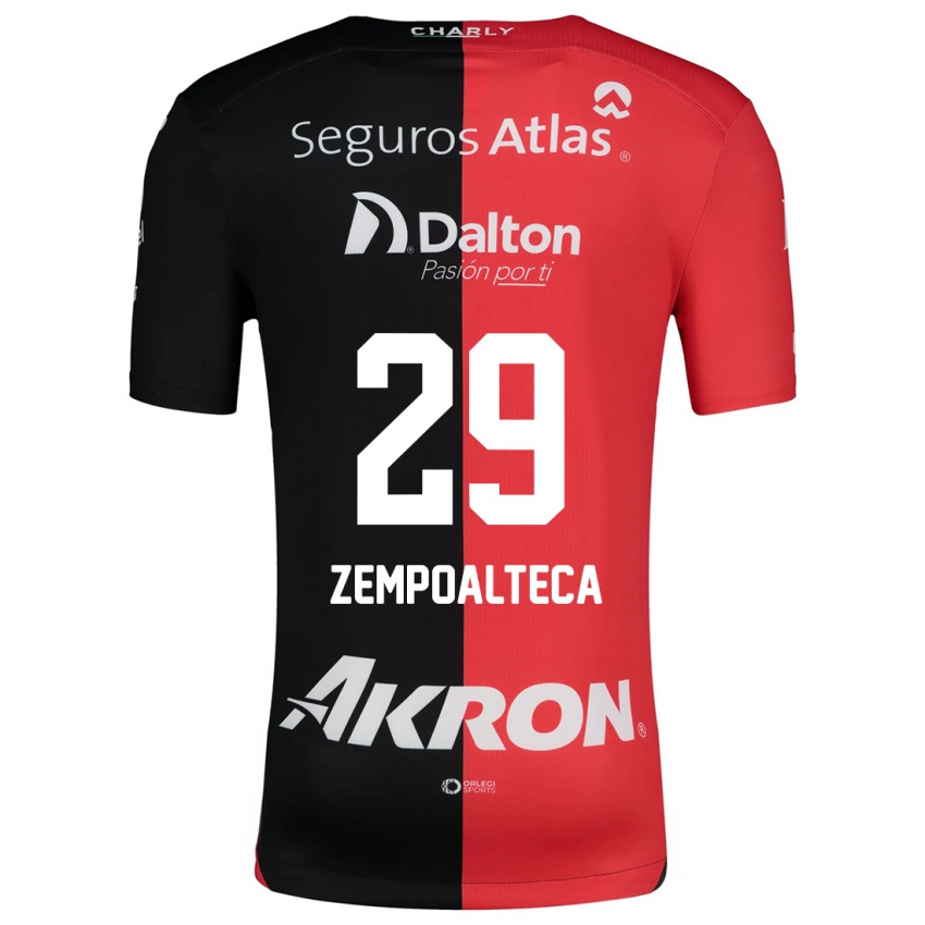 Kinder Karla Zempoalteca #29 Rot Schwarz Heimtrikot Trikot 2024/25 T-Shirt