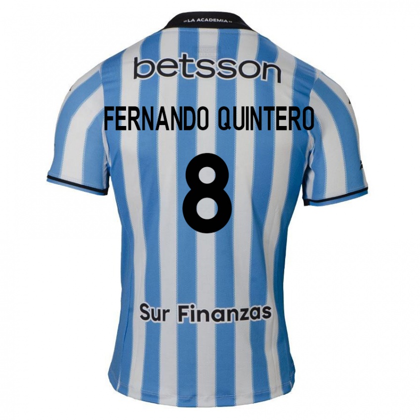 Kinder Juan Fernando Quintero #8 Blau Weiß Schwarz Heimtrikot Trikot 2024/25 T-Shirt