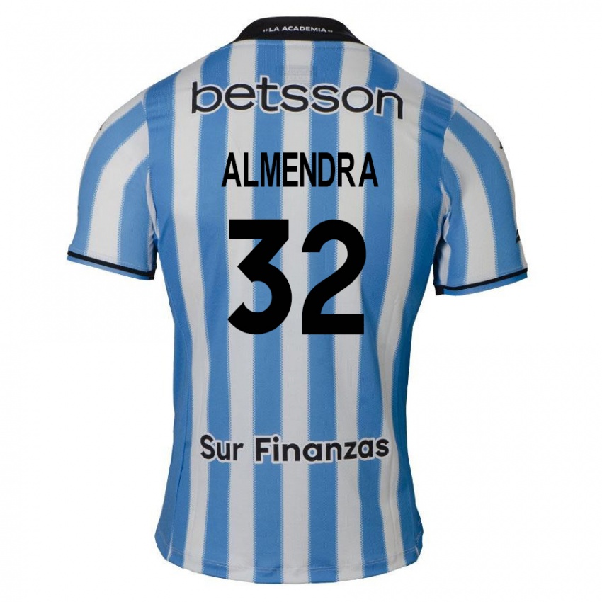 Kinder Agustin Almendra #32 Blau Weiß Schwarz Heimtrikot Trikot 2024/25 T-Shirt