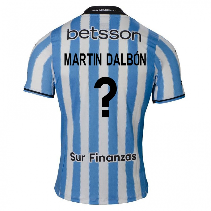 Kinder Juan Martin Dalbón #0 Blau Weiß Schwarz Heimtrikot Trikot 2024/25 T-Shirt