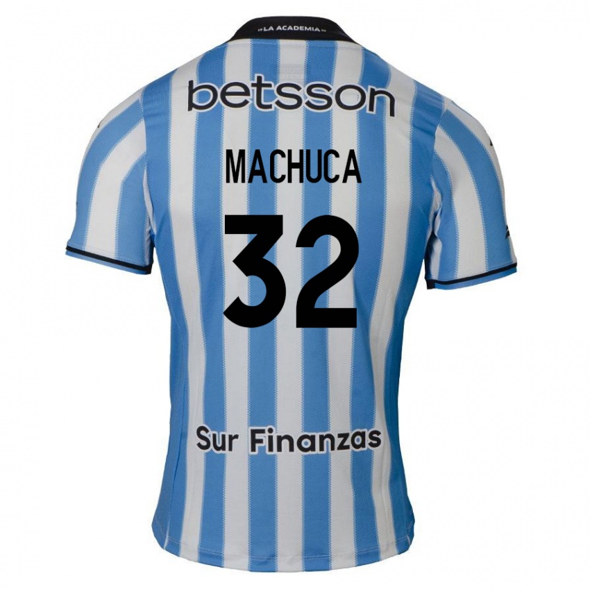 Kinder Elías Machuca #32 Blau Weiß Schwarz Heimtrikot Trikot 2024/25 T-Shirt