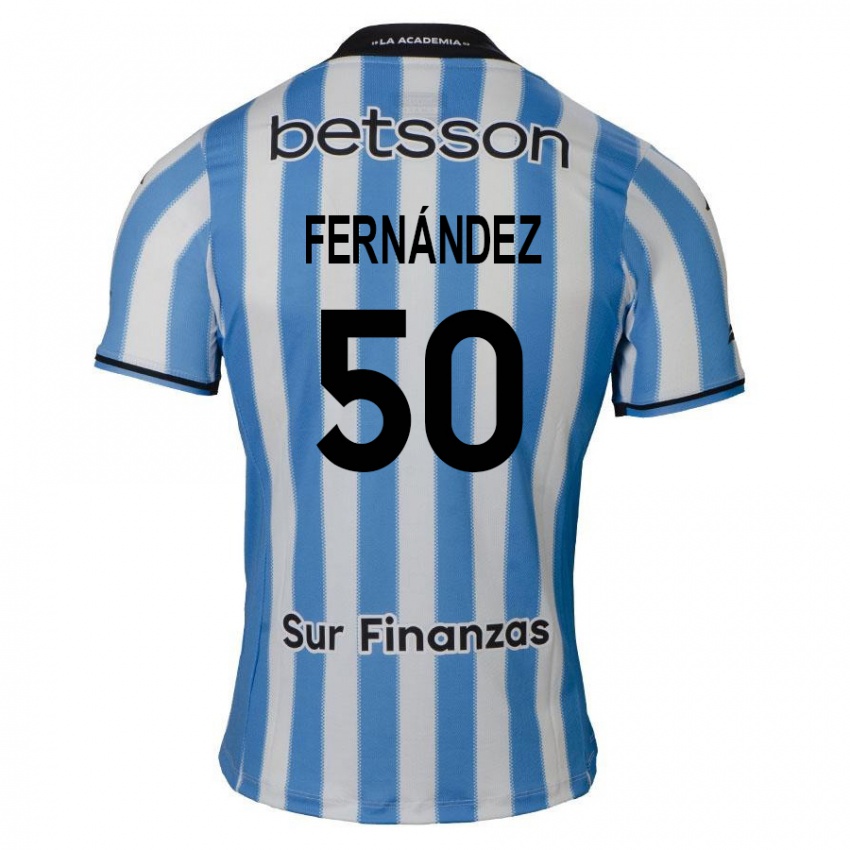 Kinder Román Fernández #50 Blau Weiß Schwarz Heimtrikot Trikot 2024/25 T-Shirt