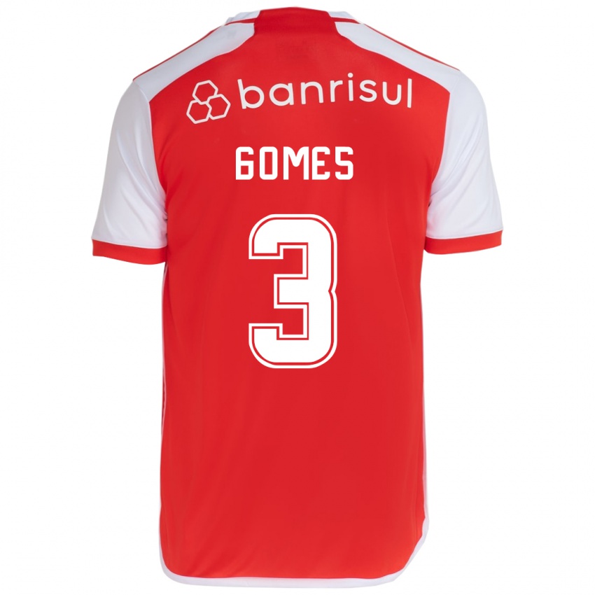 Kinder Igor Gomes #3 Rot-Weiss Heimtrikot Trikot 2024/25 T-Shirt