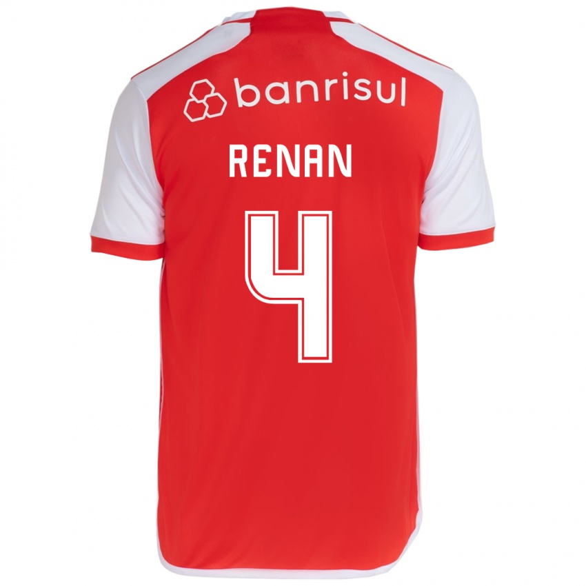 Kinder Robert Renan #4 Rot-Weiss Heimtrikot Trikot 2024/25 T-Shirt