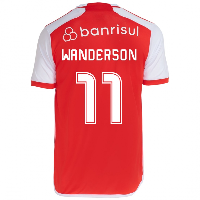 Kinder Wanderson #11 Rot-Weiss Heimtrikot Trikot 2024/25 T-Shirt