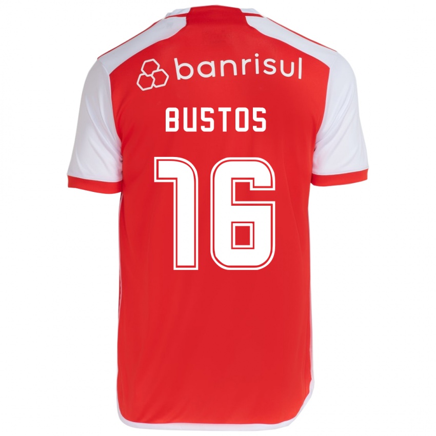 Kinder Fabricio Bustos #16 Rot-Weiss Heimtrikot Trikot 2024/25 T-Shirt