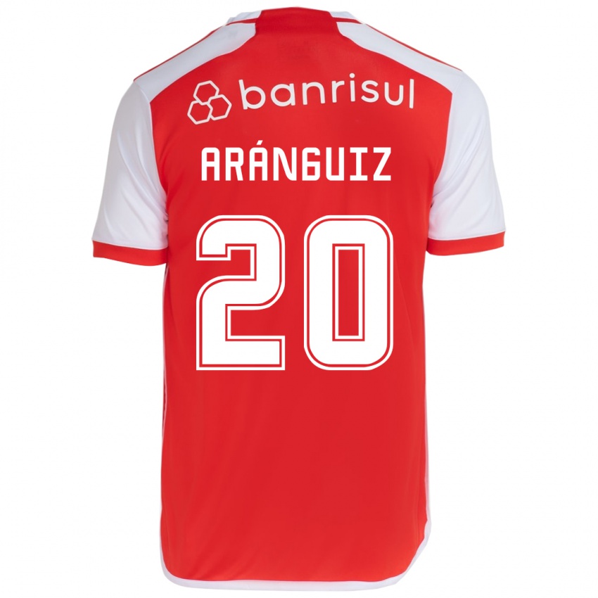 Kinder Charles Aránguiz #20 Rot-Weiss Heimtrikot Trikot 2024/25 T-Shirt