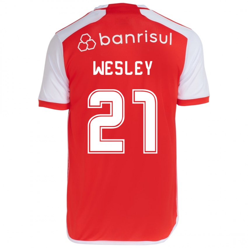 Kinder Wesley #21 Rot-Weiss Heimtrikot Trikot 2024/25 T-Shirt