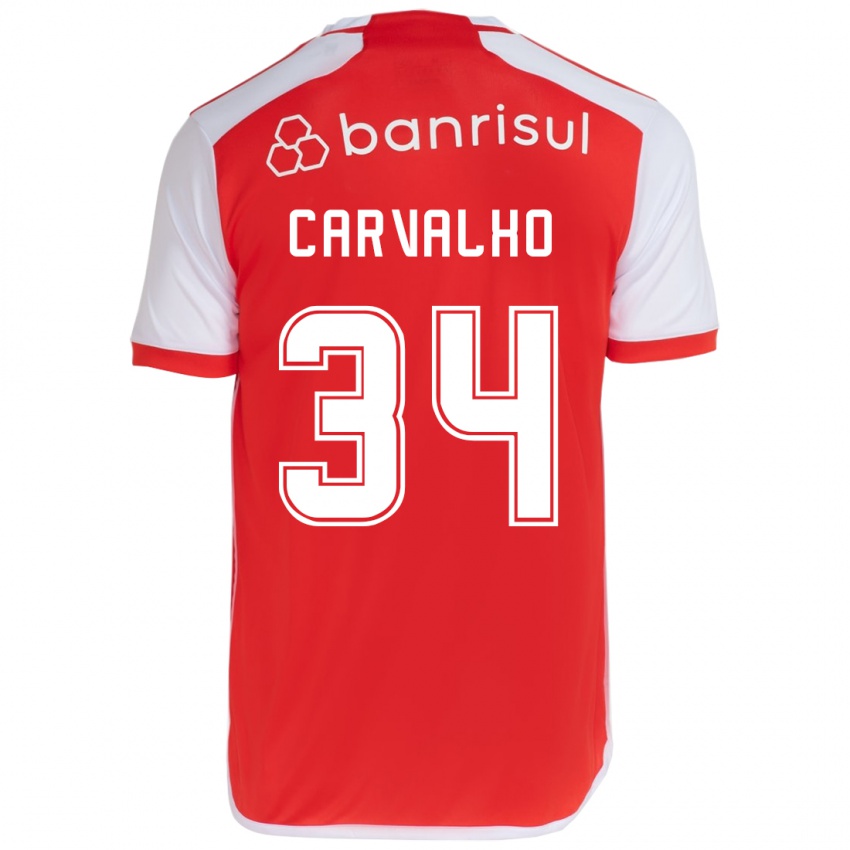 Kinder Gabriel Carvalho #34 Rot-Weiss Heimtrikot Trikot 2024/25 T-Shirt