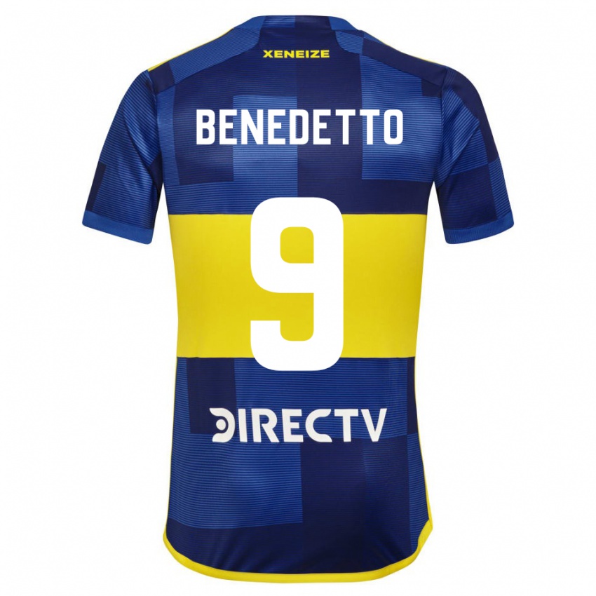 Kinder Dario Benedetto #9 Blau Gelb Heimtrikot Trikot 2024/25 T-Shirt