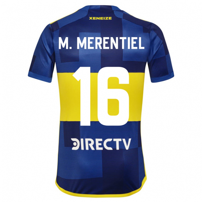 Kinder Miguel Merentiel #16 Blau Gelb Heimtrikot Trikot 2024/25 T-Shirt