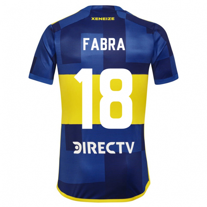 Kinder Frank Fabra #18 Blau Gelb Heimtrikot Trikot 2024/25 T-Shirt