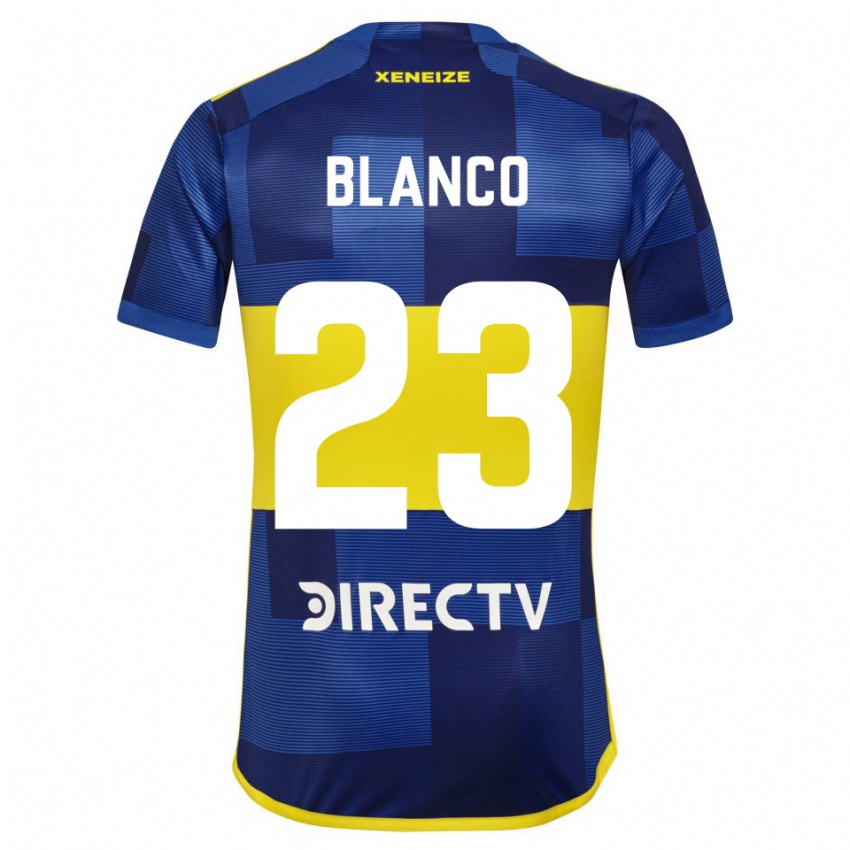 Kinder Lautaro Blanco #23 Blau Gelb Heimtrikot Trikot 2024/25 T-Shirt