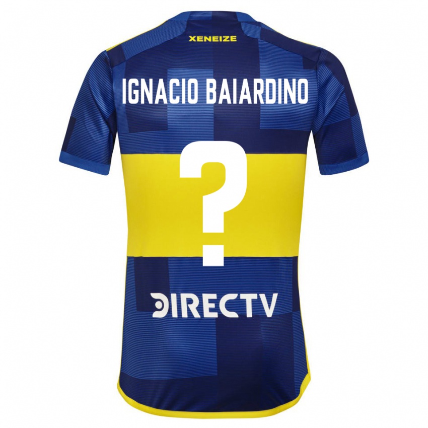 Kinder Juan Ignacio Baiardino #0 Blau Gelb Heimtrikot Trikot 2024/25 T-Shirt