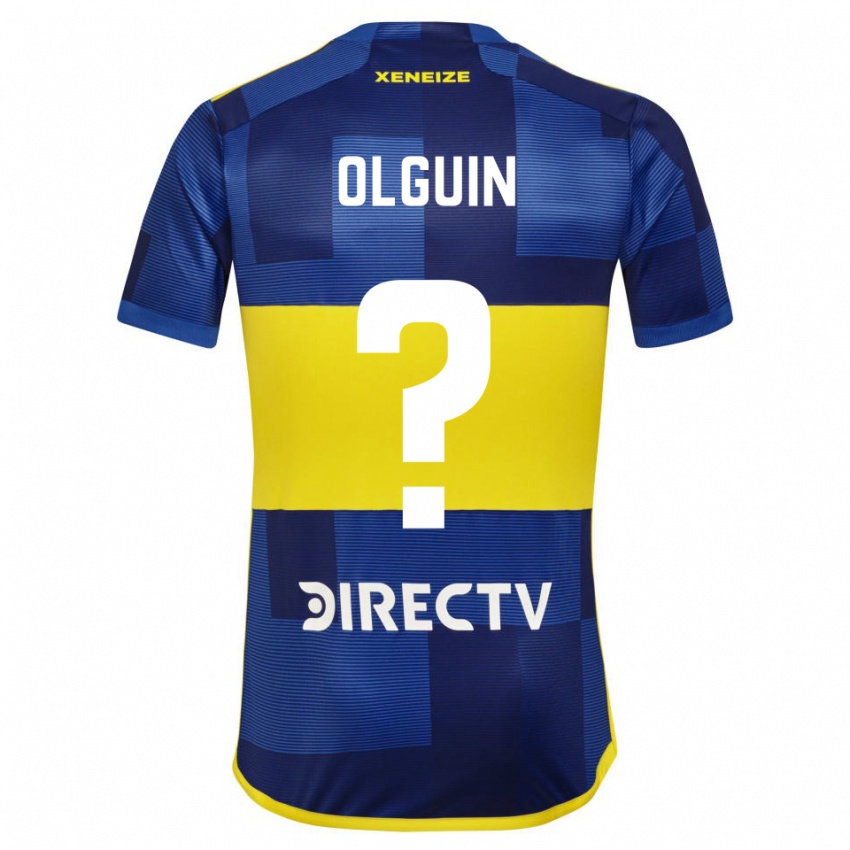 Kinder Matias Olguin #0 Blau Gelb Heimtrikot Trikot 2024/25 T-Shirt