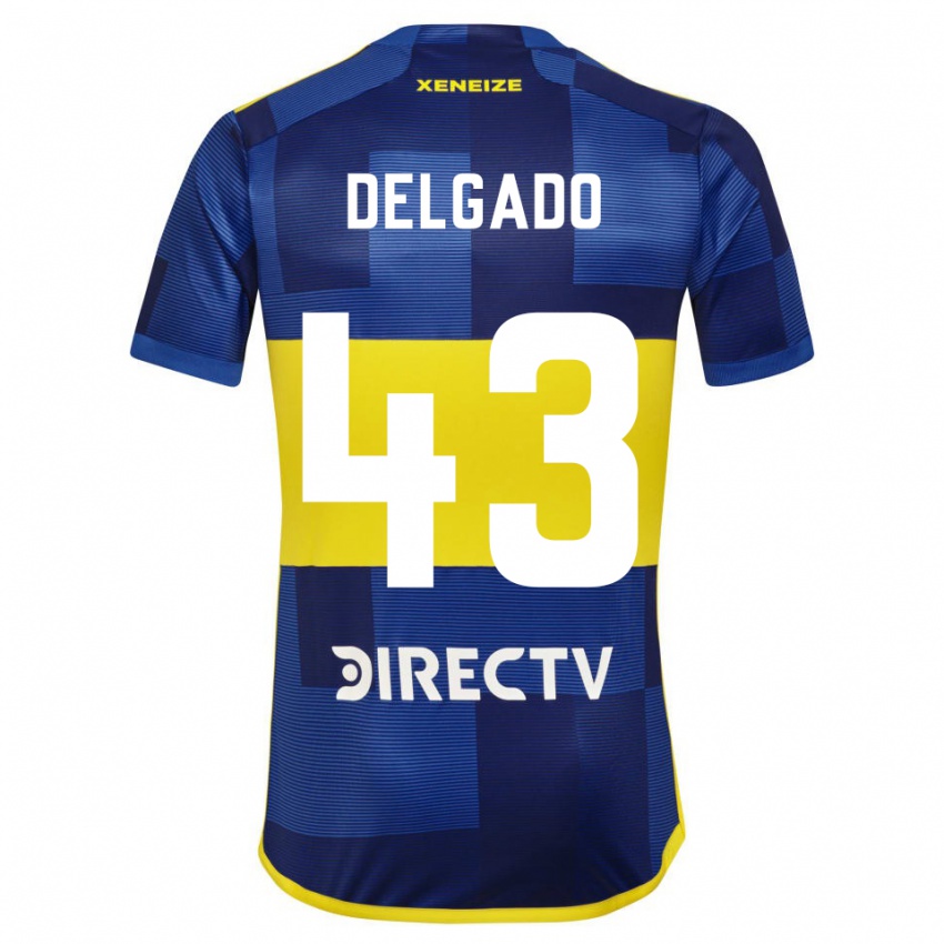 Kinder Milton Delgado #43 Blau Gelb Heimtrikot Trikot 2024/25 T-Shirt