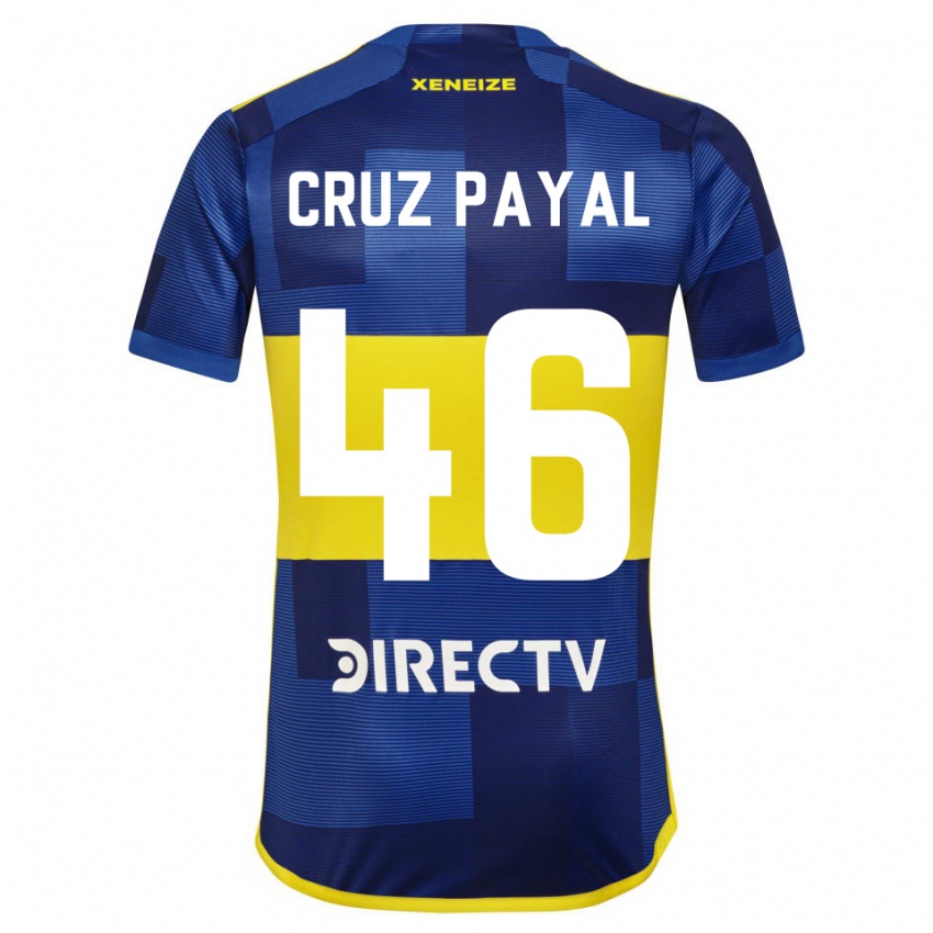 Kinder Juan Cruz Payal #46 Blau Gelb Heimtrikot Trikot 2024/25 T-Shirt