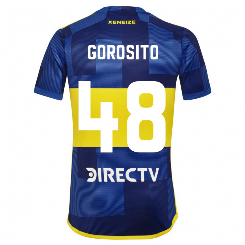 Kinder Dylan Gorosito #48 Blau Gelb Heimtrikot Trikot 2024/25 T-Shirt