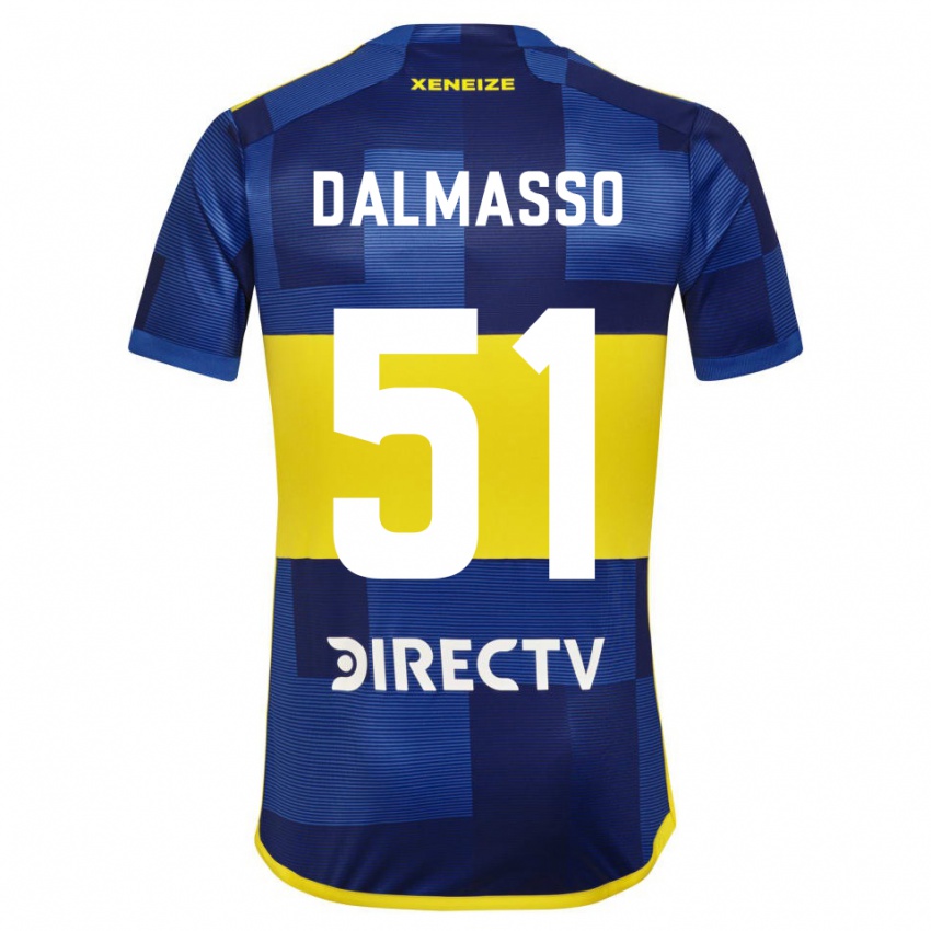 Kinder Santiago Dalmasso #51 Blau Gelb Heimtrikot Trikot 2024/25 T-Shirt