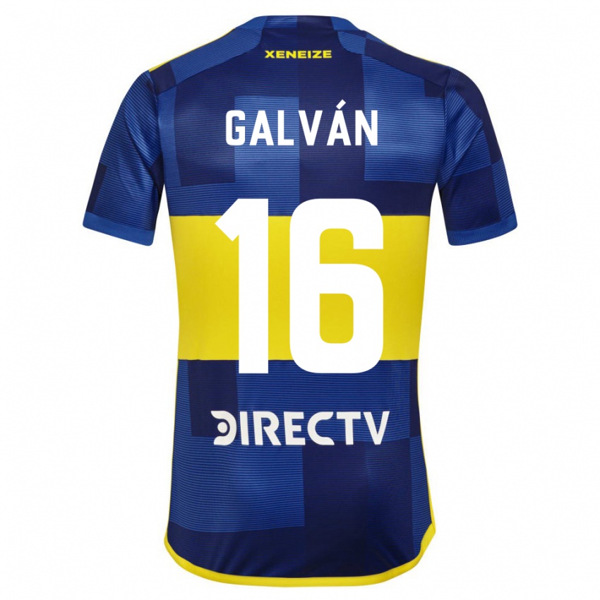 Kinder Lucas Galván #16 Blau Gelb Heimtrikot Trikot 2024/25 T-Shirt