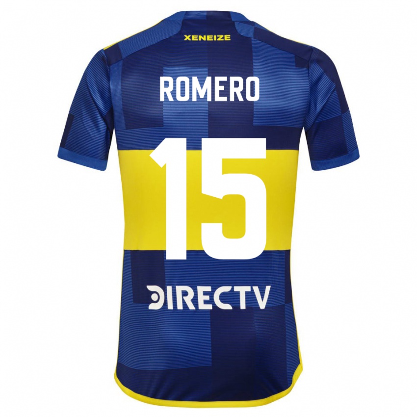 Kinder Alejo Romero #15 Blau Gelb Heimtrikot Trikot 2024/25 T-Shirt