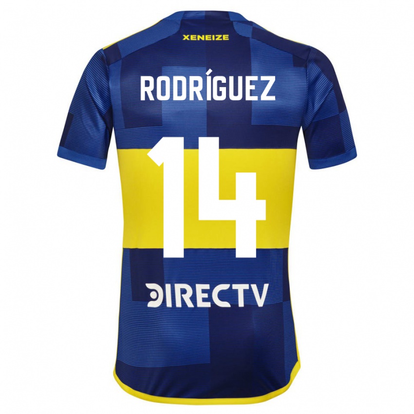 Kinder Isaías Rodríguez #14 Blau Gelb Heimtrikot Trikot 2024/25 T-Shirt