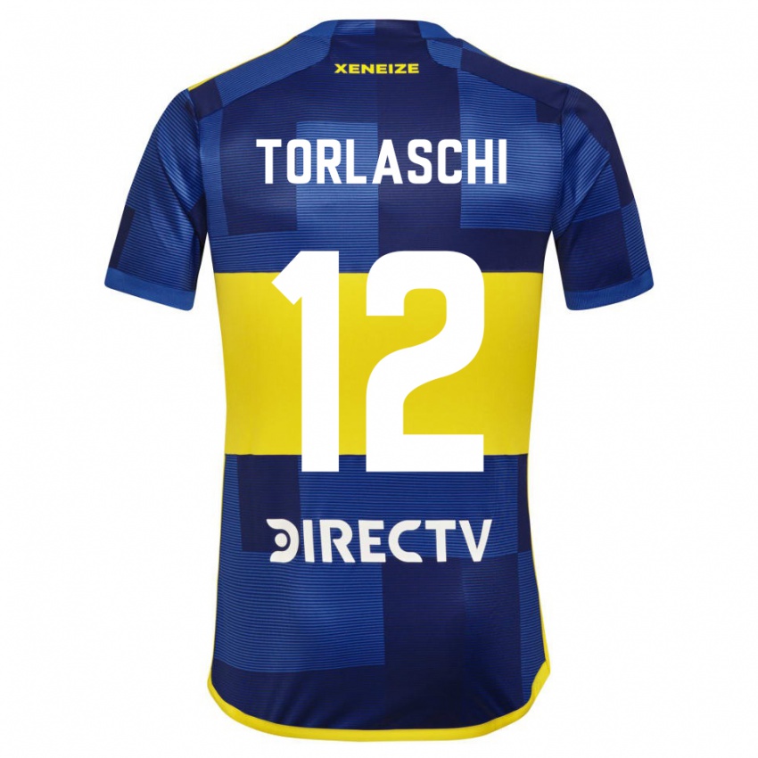 Kinder Lucas Torlaschi #12 Blau Gelb Heimtrikot Trikot 2024/25 T-Shirt