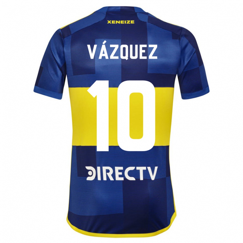 Kinder Lucas Vázquez #10 Blau Gelb Heimtrikot Trikot 2024/25 T-Shirt